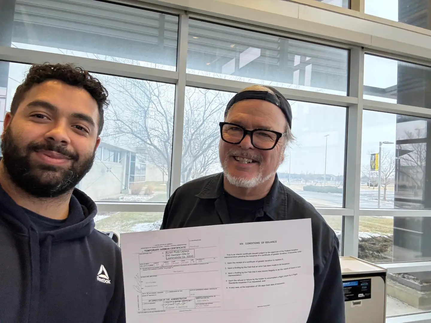 Matta Aviation Student with FAA A&P Certificate.