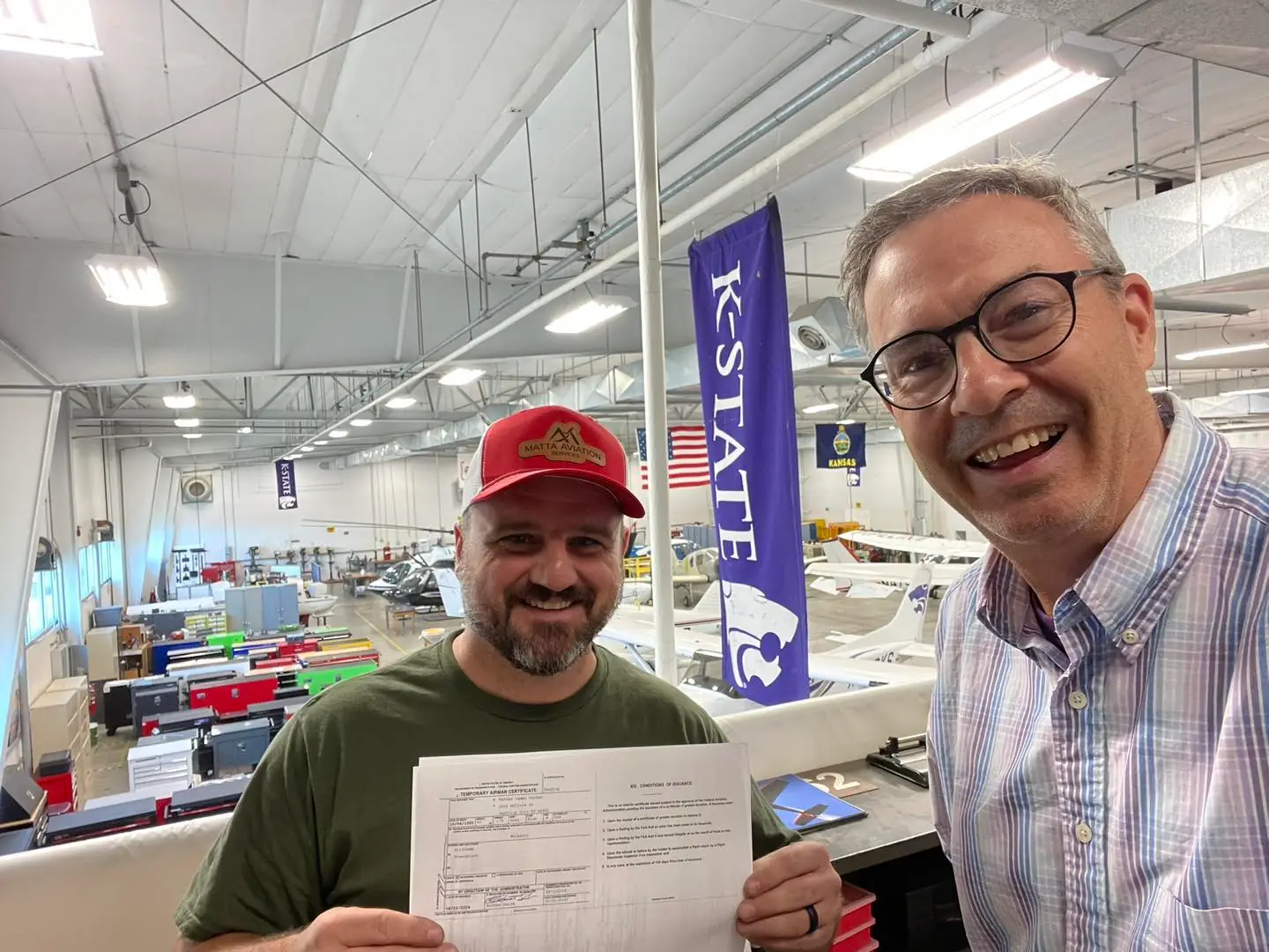 Matta Aviation Student with FAA A&P Certificate.