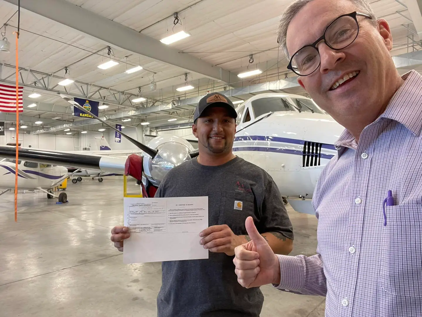 Matta Aviation Student with FAA A&P Certificate.